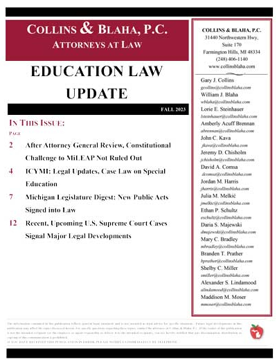 Education Law Update Fall 2023