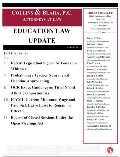 Education Law Update Spring 2023 1