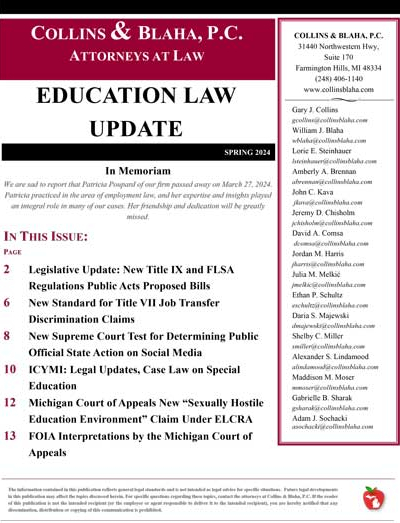 Education Law Update Spring 2024
