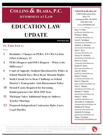 Education Law Update Winter 2024 1